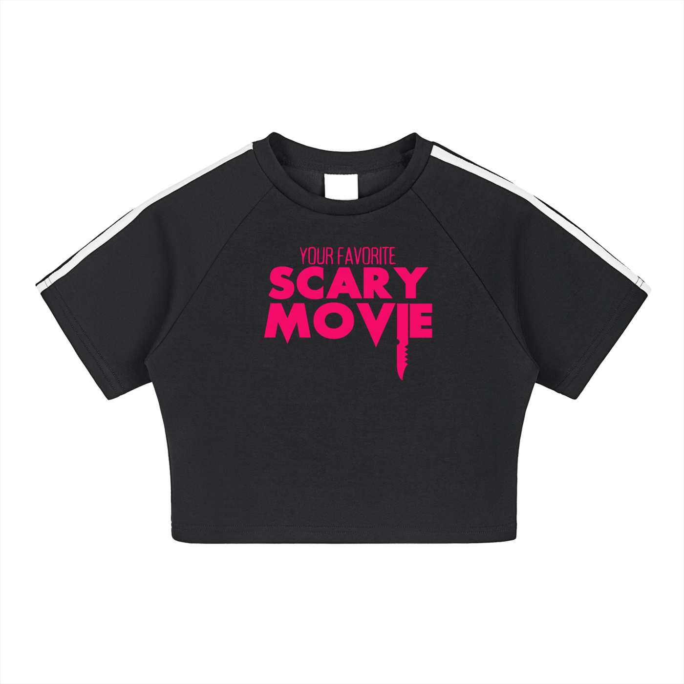 YFSM Pink Logo Performance Crop Top