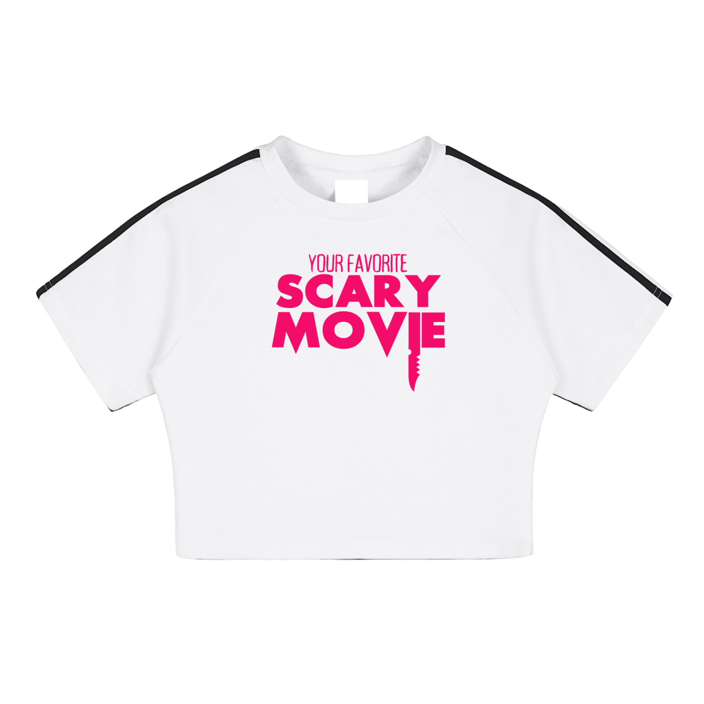 YFSM Pink Logo Performance Crop Top