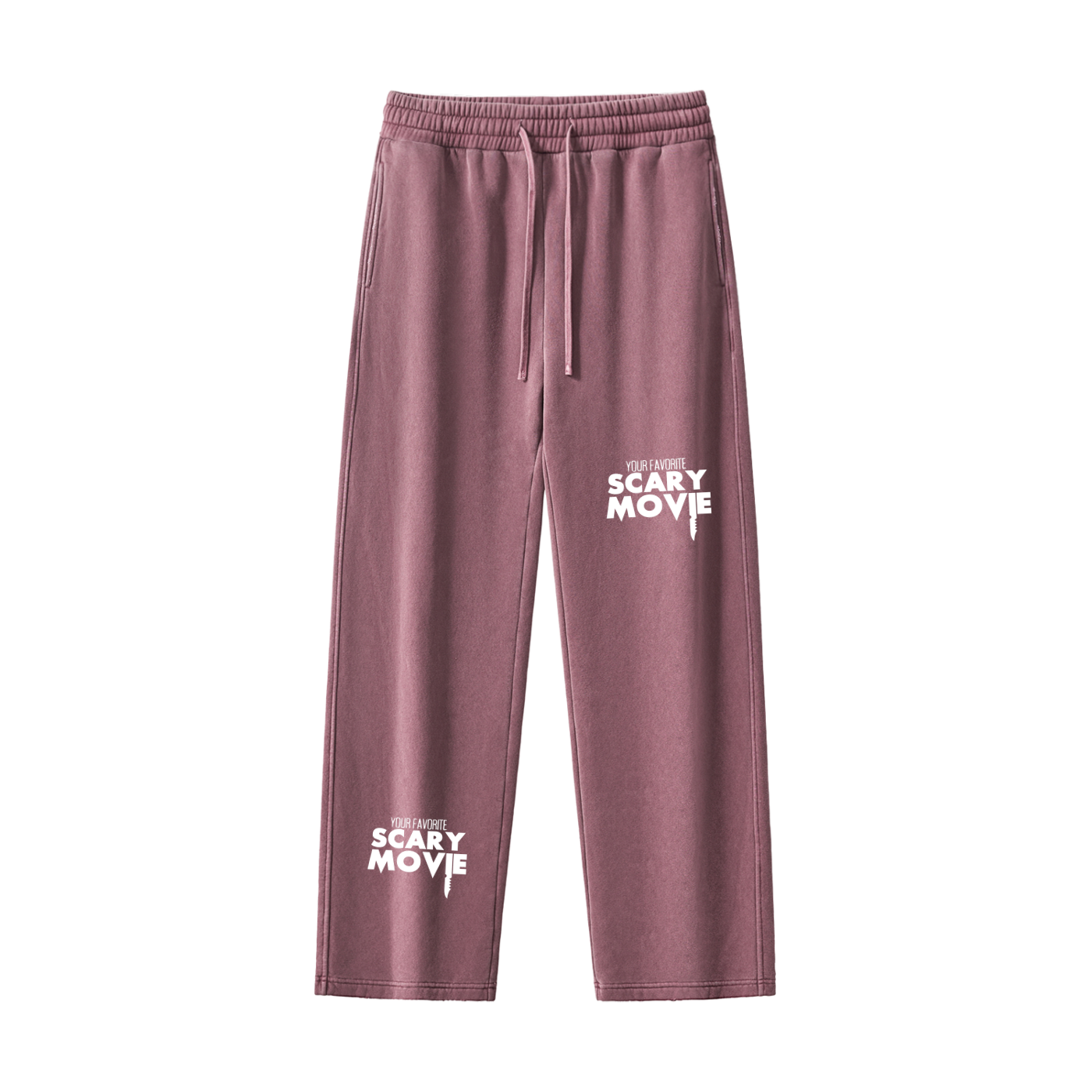 YFSM White Logo Frayed Fleece Sweatpants