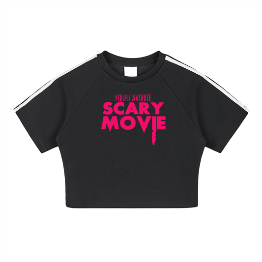 YFSM Pink Logo Performance Crop Top