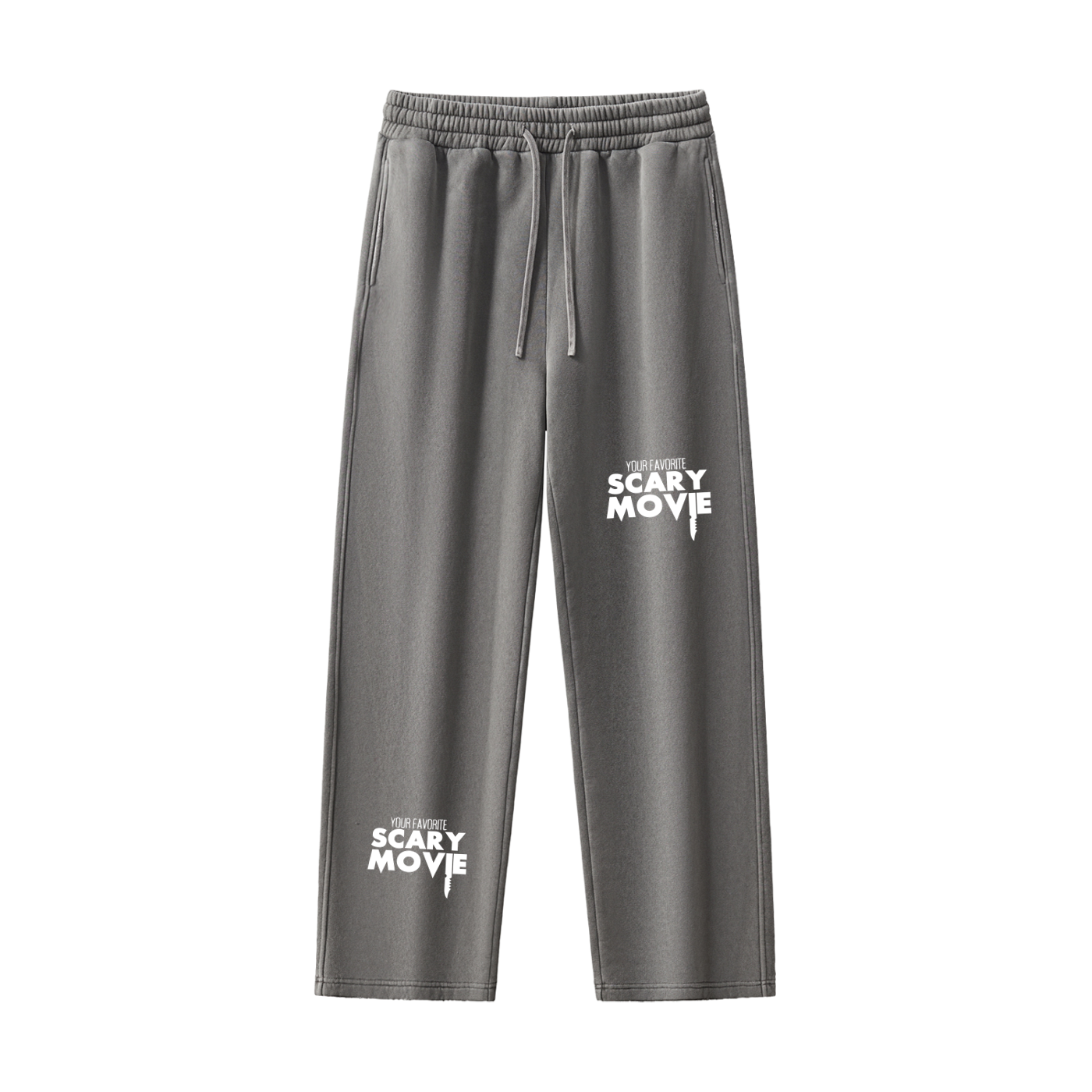 YFSM White Logo Frayed Fleece Sweatpants