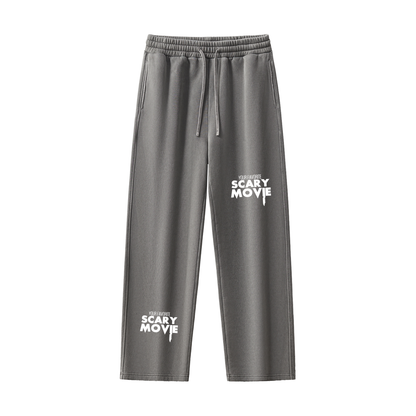 YFSM White Logo Frayed Fleece Sweatpants