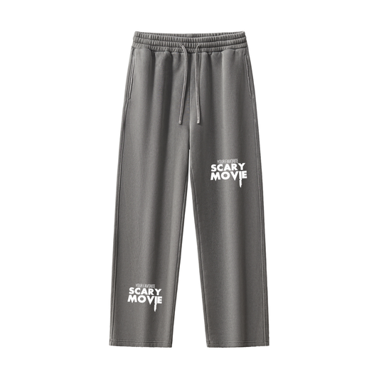 YFSM White Logo Frayed Fleece Sweatpants