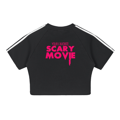 YFSM Pink Logo Performance Crop Top
