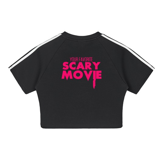 YFSM Pink Logo Performance Crop Top
