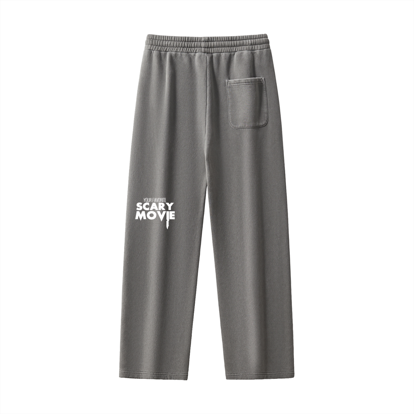 YFSM White Logo Frayed Fleece Sweatpants