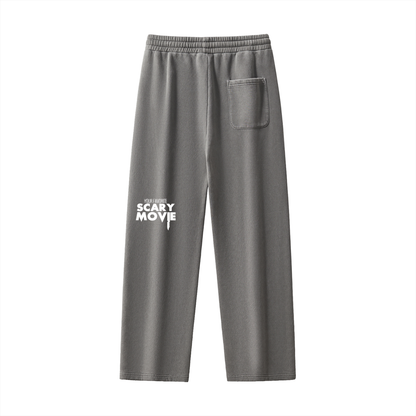 YFSM White Logo Frayed Fleece Sweatpants