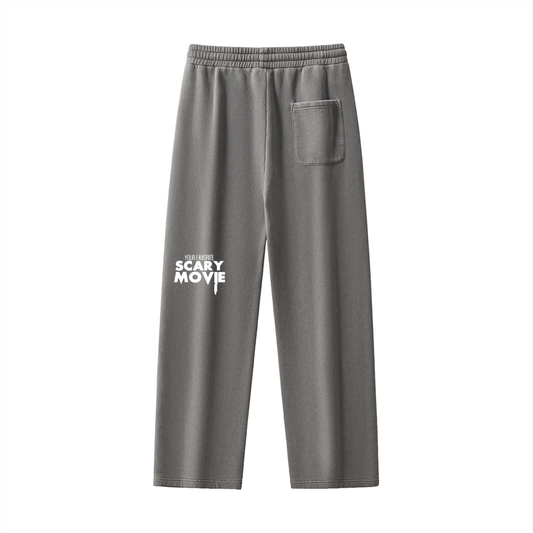 YFSM White Logo Frayed Fleece Sweatpants