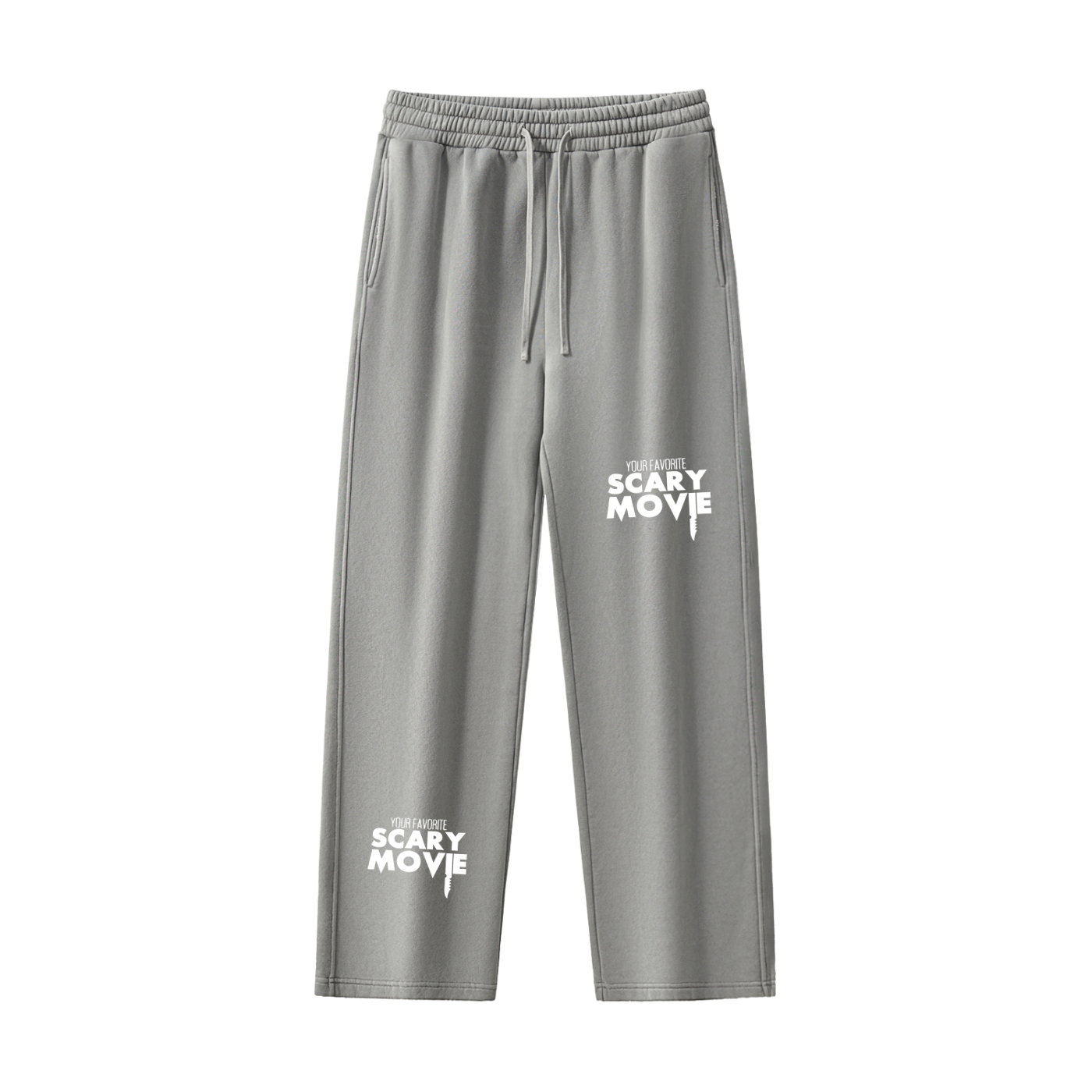 YFSM White Logo Frayed Fleece Sweatpants
