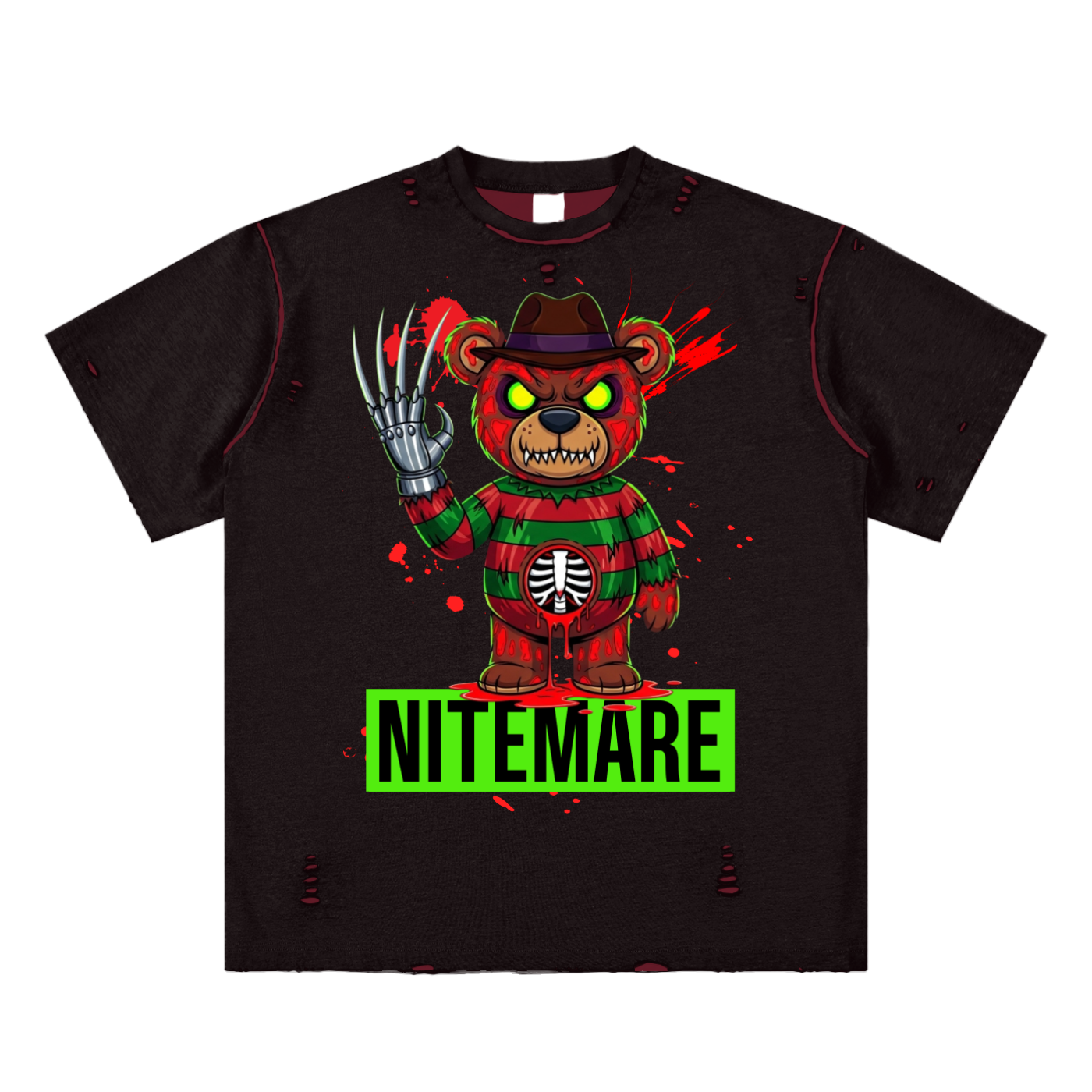 NITEMARE Hand-frayed T-shirt