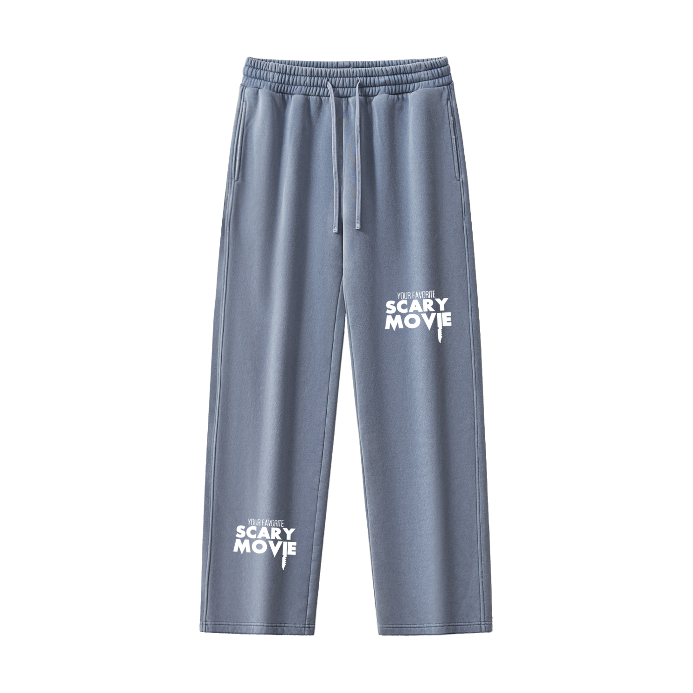 YFSM White Logo Frayed Fleece Sweatpants