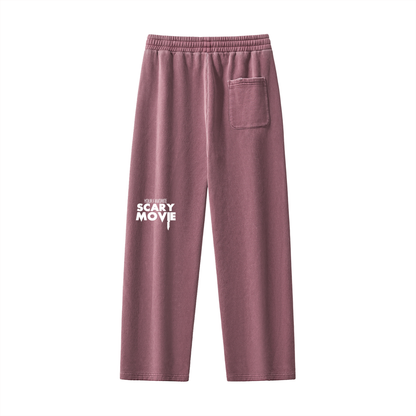 YFSM White Logo Frayed Fleece Sweatpants