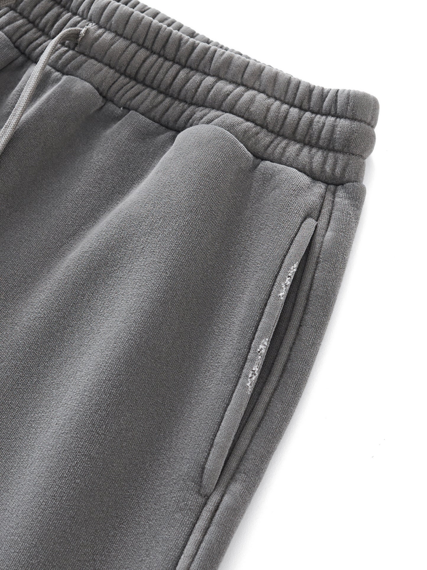 YFSM White Logo Frayed Fleece Sweatpants
