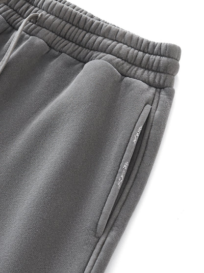 YFSM White Logo Frayed Fleece Sweatpants