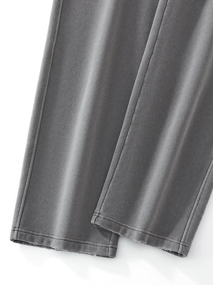 YFSM White Logo Frayed Fleece Sweatpants